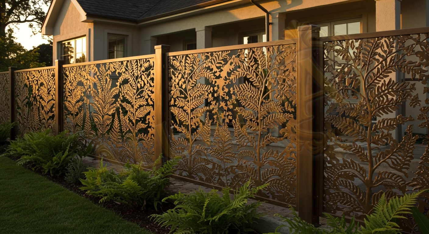 Bronze Fern Panel Fence