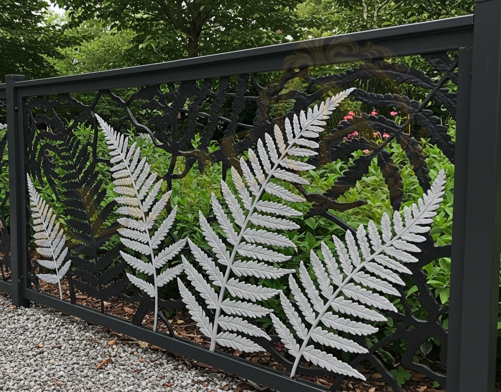 Noir Fern Panel Fence