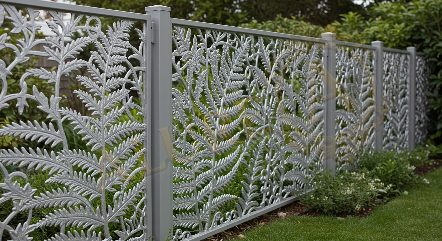 Silver Fern Lace Panel Fence